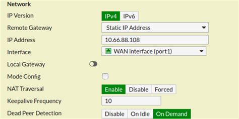 Select Enable if a NAT device exists between the local <b>FortiGate</b> unit that is managed by a FortiProxy unit. . Fortigate ipsec vpn tunnel inactive